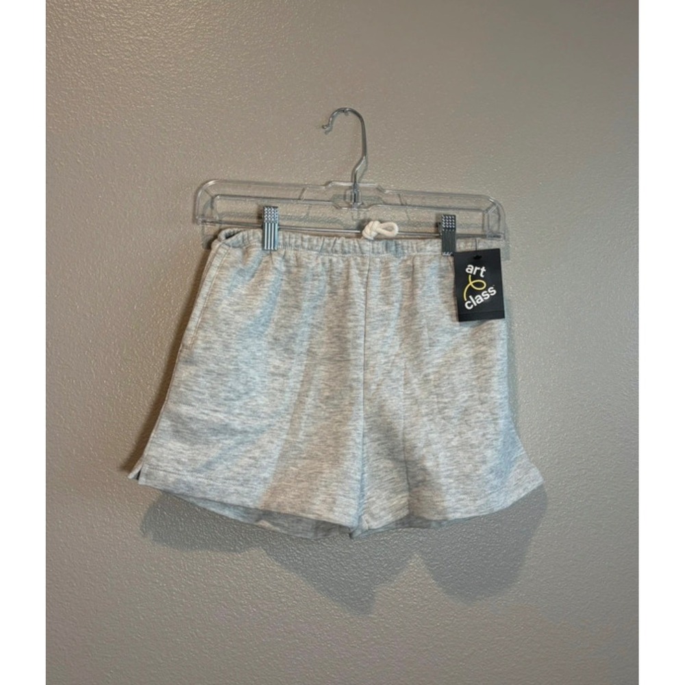 Art Class Girls Heathered Gray Fleece Sweat Shorts Size L 10/12 NWT